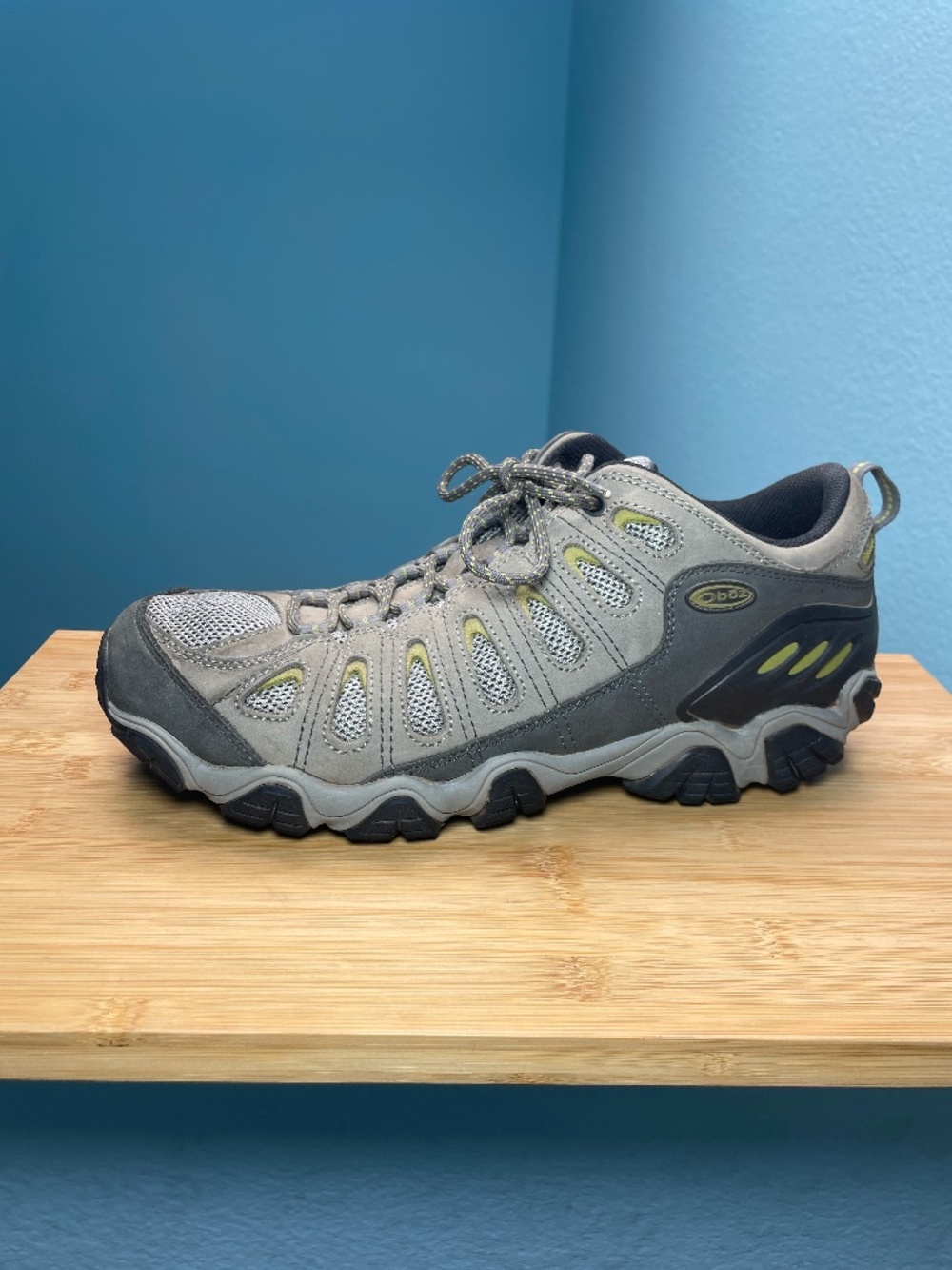 Oboz Sawtooth Low Men's Size 12 Brown Gray Green Hiking Shoes Trail Shoes NICE